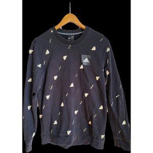 Adidas Set Trefoil Sweater Pullover Black Gold Logo Mens M